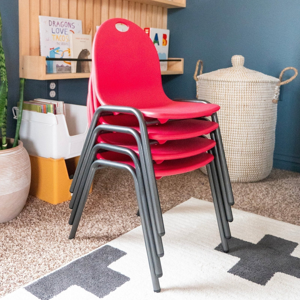 Kid's Stacking Chairs-4 Pack - Prioka