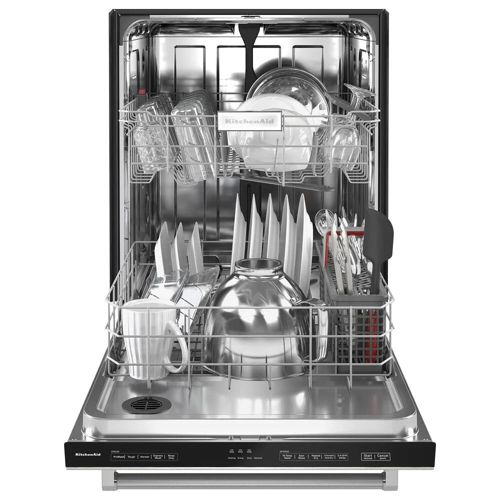 KitchenAid 24″ Fully-Integrated Built-In Dishwashers with 30 Total Wash Jets in PrintShield Stainless Steels - Prioka
