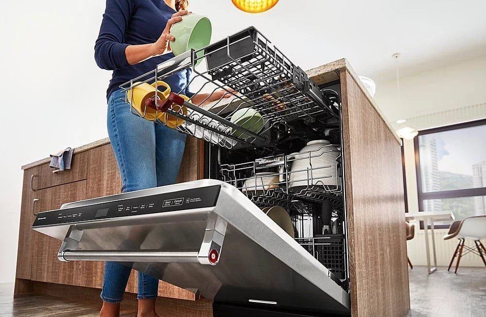 KitchenAid – Top Control Built-In Dishwasher with Stainless Steel Tub, FreeFlex Third Rack, 44dBA – Black stainless steel - Prioka