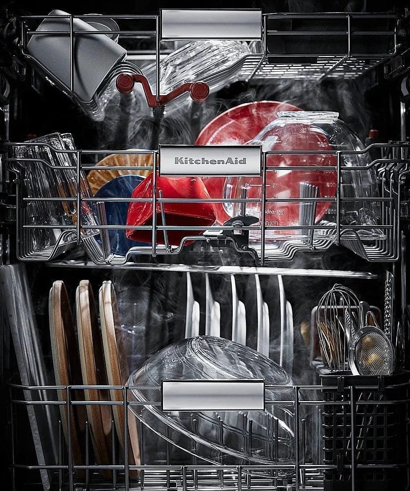 KitchenAid – Top Control Built-In Dishwasher with Stainless Steel Tub, FreeFlex Third Rack, 44dBA – Black stainless steel - Prioka