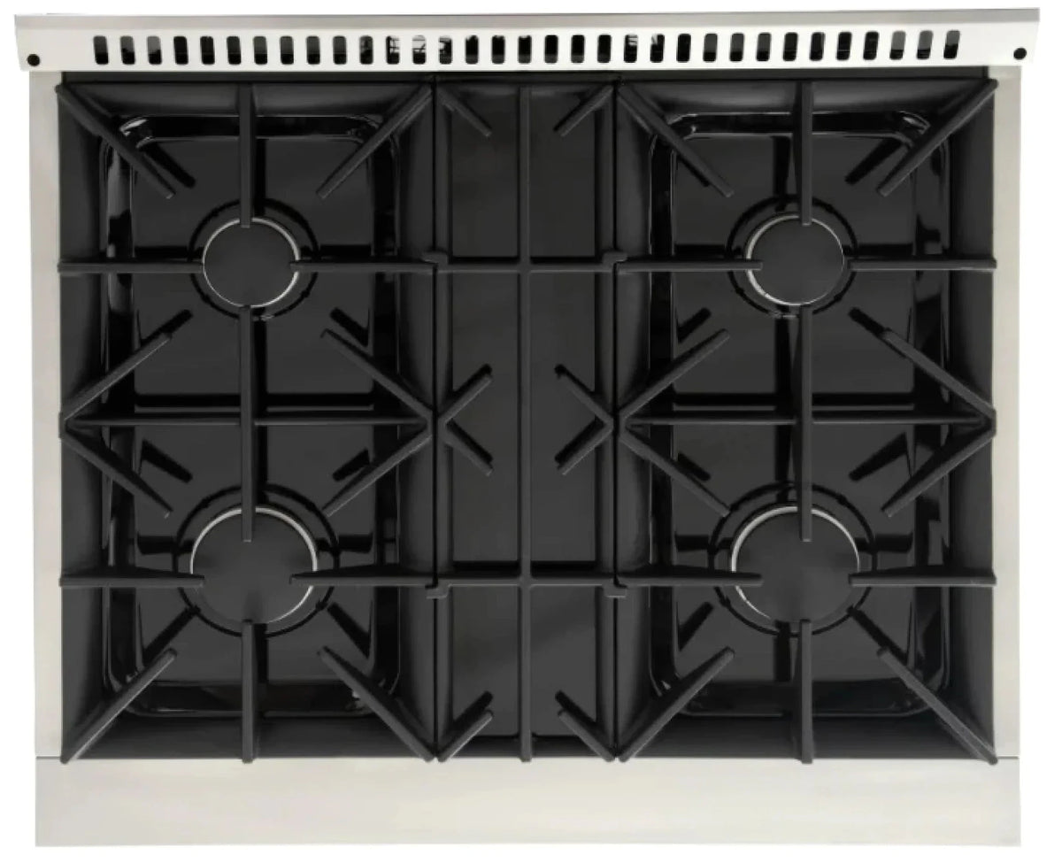 Kucht Professional 30-Inch 4.2 cu. ft. Gas Range with Convection Oven in Titanium - Prioka