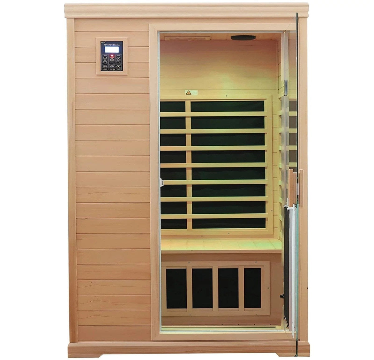 KUNSANA Far infrared sauna room,One person size, Hemlock Wooden Far Infrared Sauna for Home - Prioka
