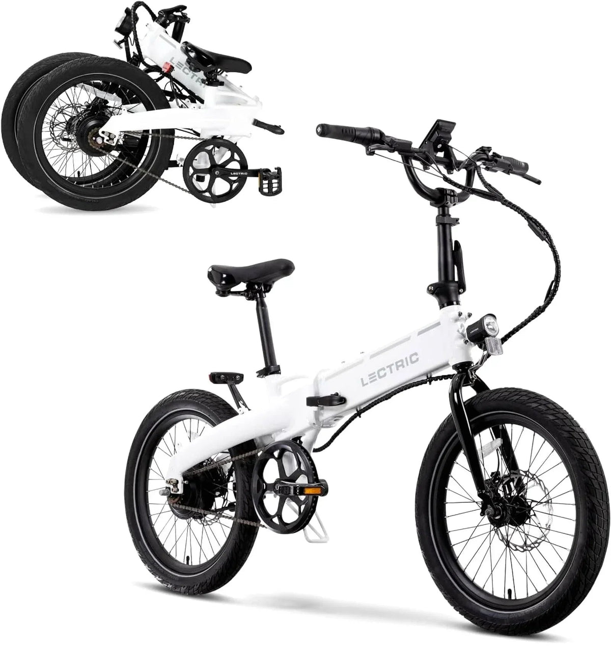Lectric XP Lite 2.0 Long-Range Foldable Electric Commuter Bike, Arctic White - Prioka