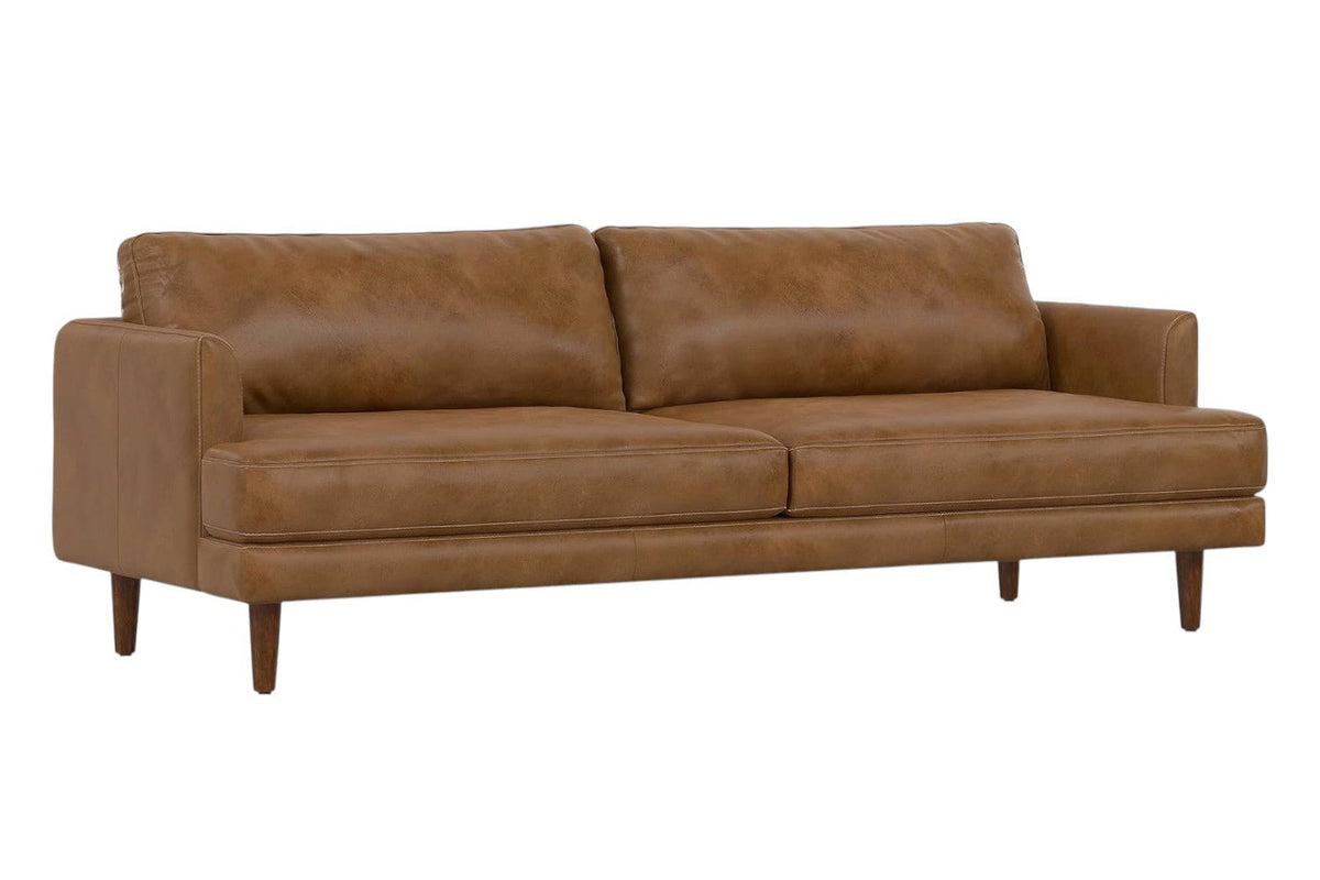 Lennox Leather Sofa – Brown - Prioka