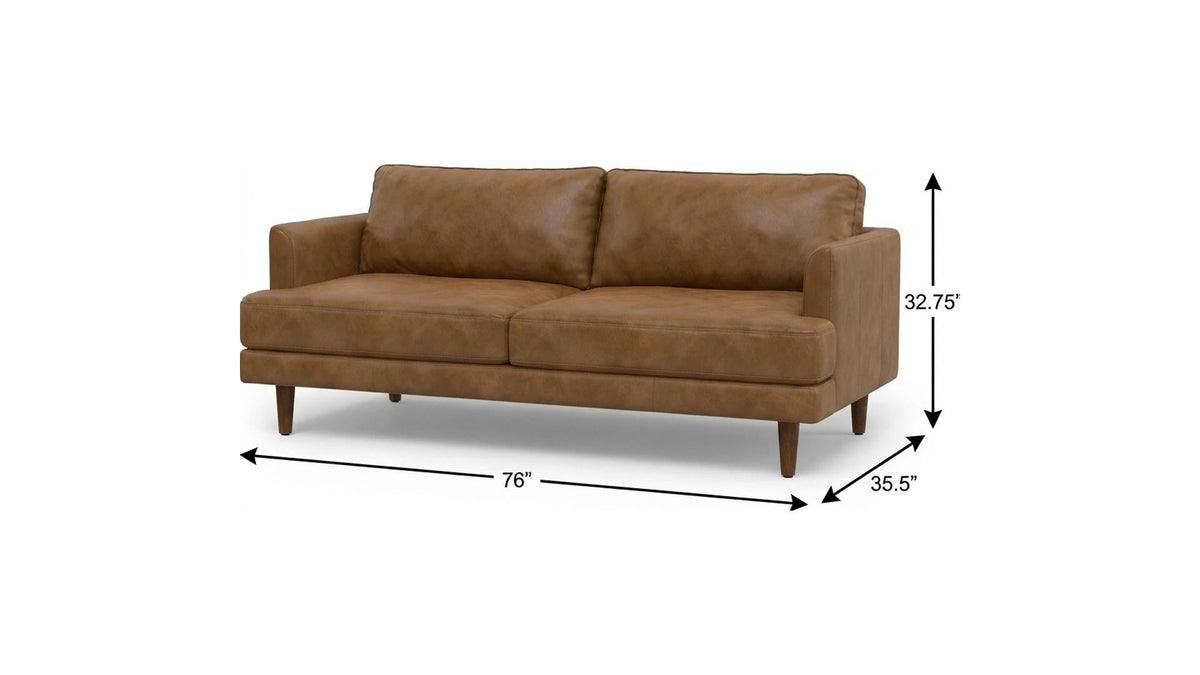 Lennox Leather Sofa – Brown - Prioka