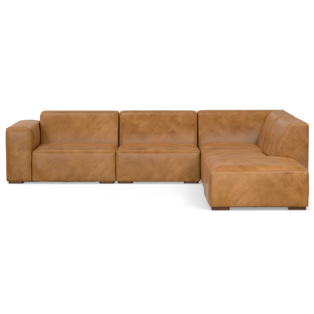 Lennox Leather Sofa with Ottoman – Sienna - Prioka