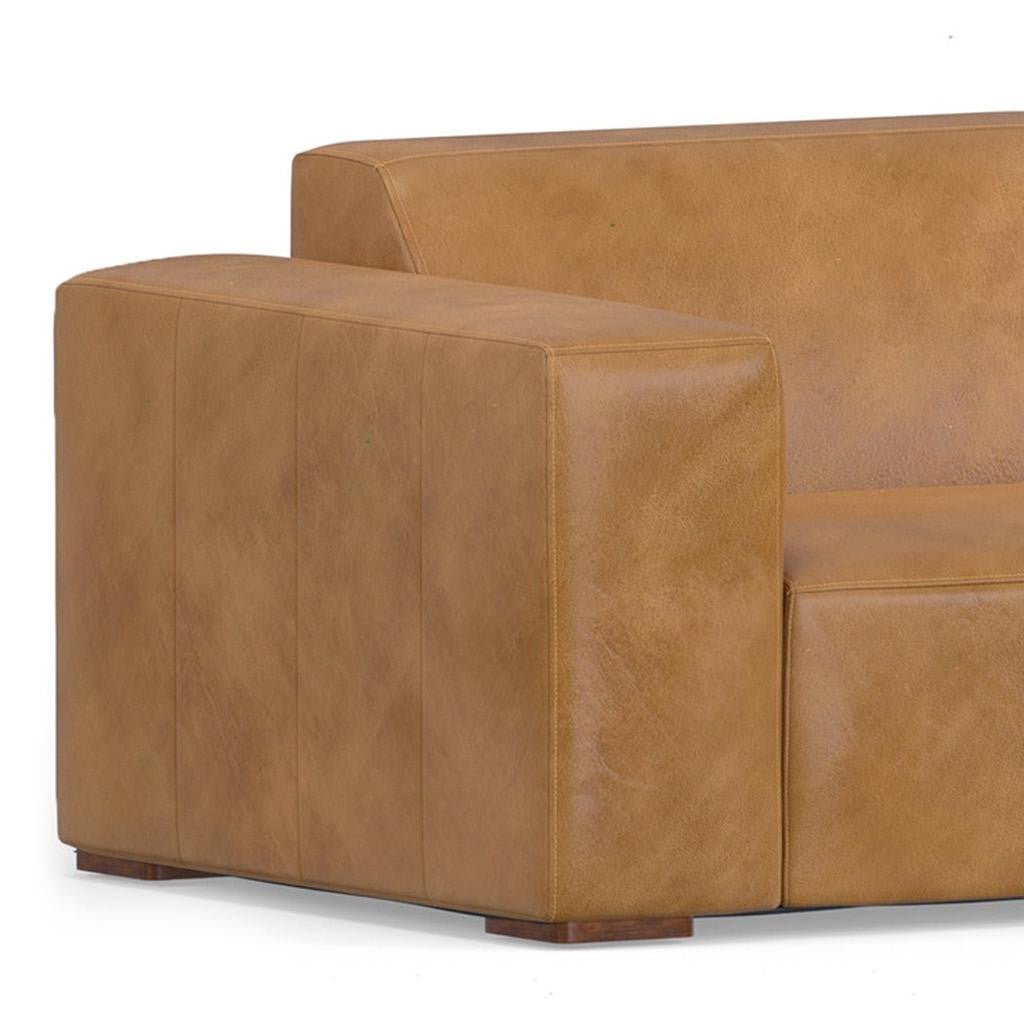 Lennox Leather Sofa with Ottoman – Sienna - Prioka