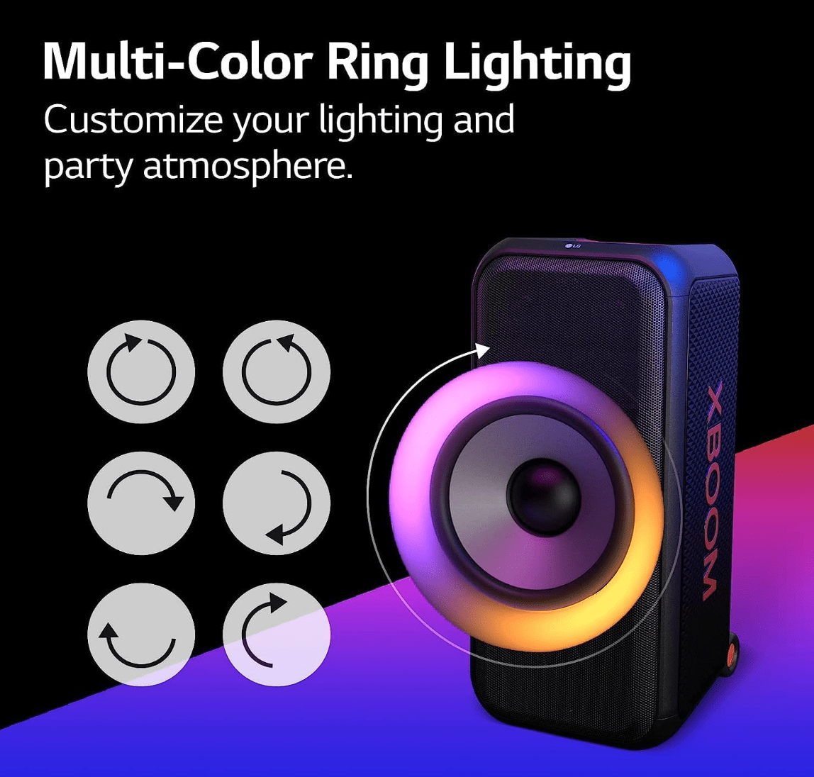 LG XBOOM XL7 Portable Tower Speaker 250W Pixel LED Lighting 20 Hrs Battery XL7S - Prioka