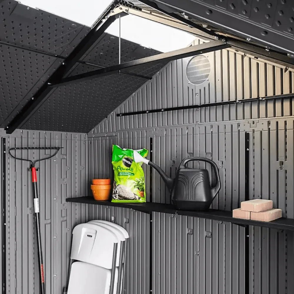 Lifetime 10 ft. x 8 ft. Outdoor Storage Shed, Gray - Prioka