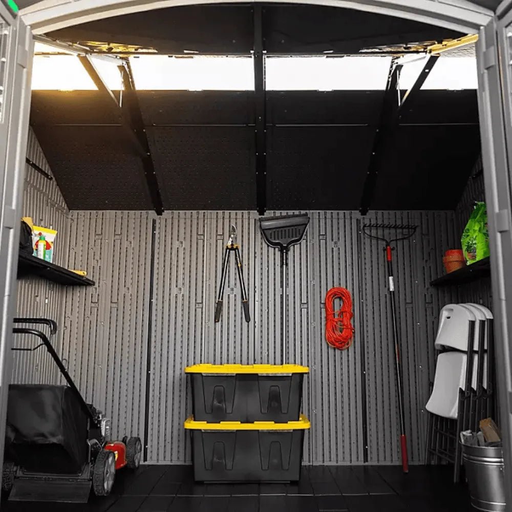 Lifetime 10 ft. x 8 ft. Outdoor Storage Shed, Gray - Prioka