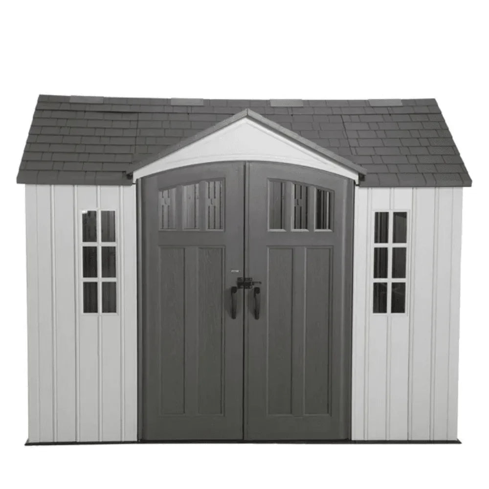 Lifetime 10 ft. x 8 ft. Outdoor Storage Shed, Gray - Prioka