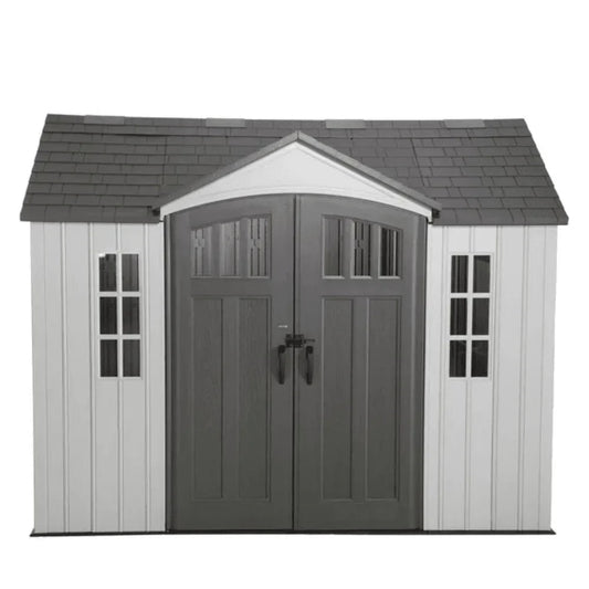 Lifetime 10 ft. x 8 ft. Outdoor Storage Shed, Gray - Prioka