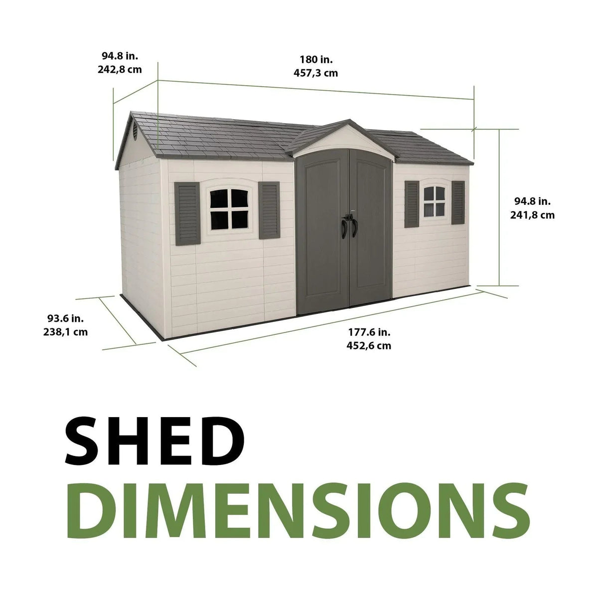 Lifetime Legacy 15 ft x 8 ft Outdoor Storage Sheds – 60465 - Prioka