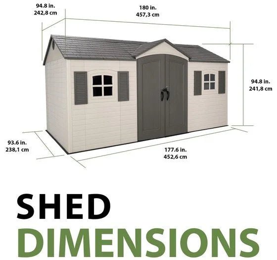 Lifetime Legacy 15×8 Plastic Storage Shed Kit w/ Floors - Prioka
