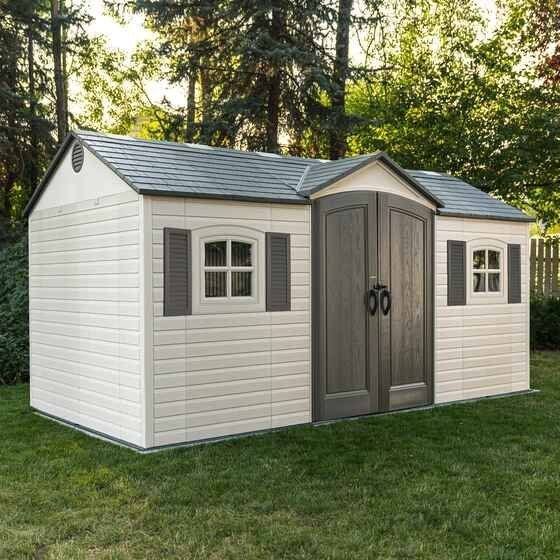 Lifetime Legacy 15×8 Plastic Storage Shed Kit w/ Floor