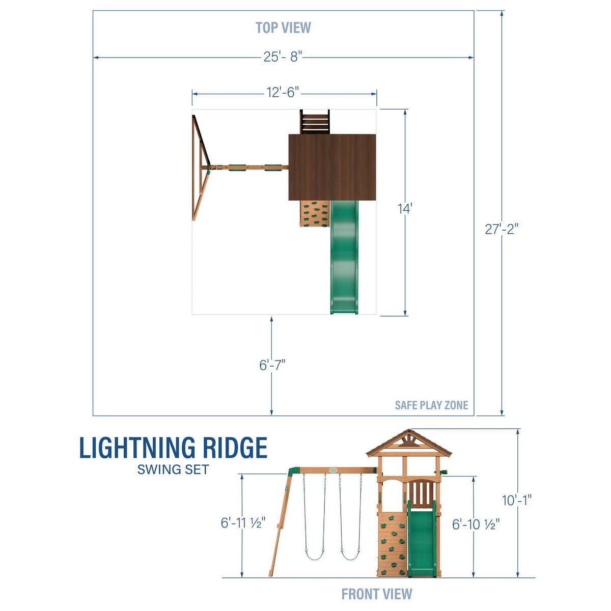 Lightning Ridge Swing Set - Prioka