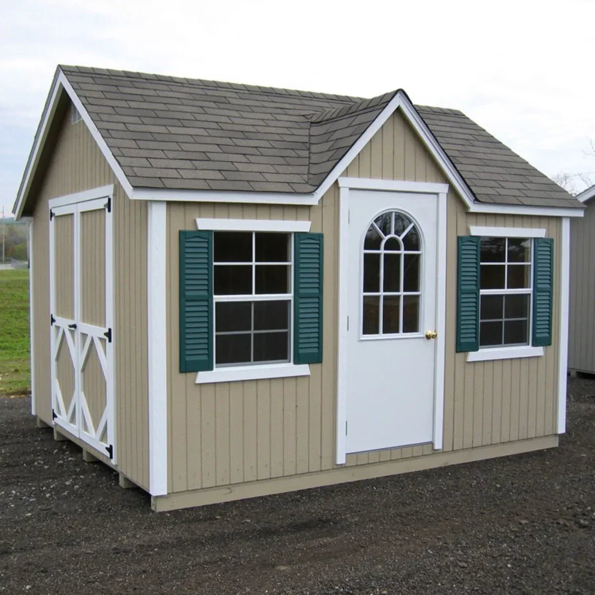 Little Cottage Co. 12 x 10 ft. Classic Wood Cottage Panelized Storage Shed Kit - Prioka