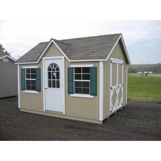Little Cottage Co. 12 x 10 ft. Classic Wood Cottage Panelized Storage Shed Kit - Prioka