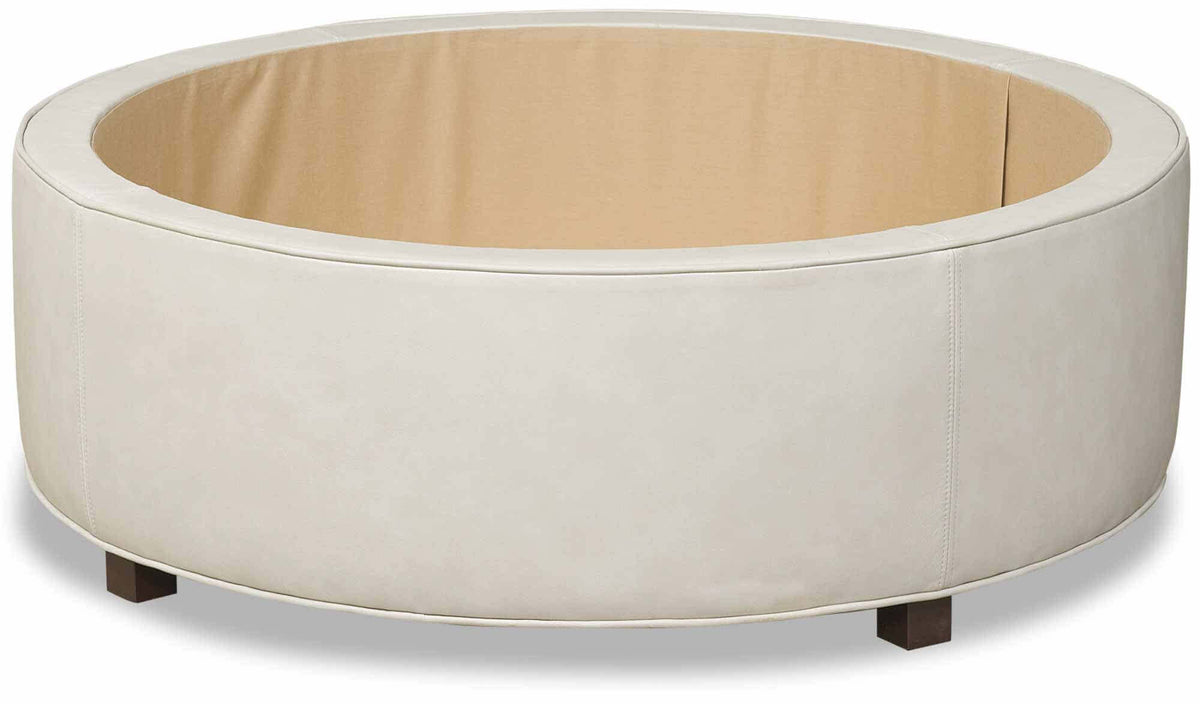 Lulu Leather Storage Ottoman - Prioka