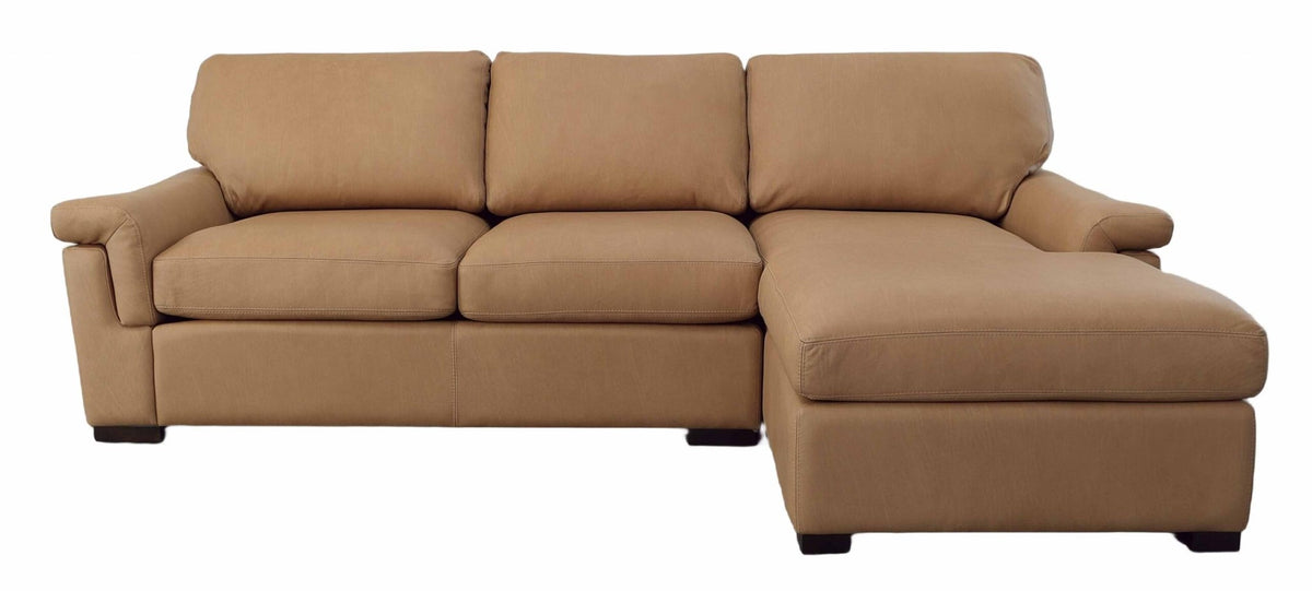 Lusso Leather Sofa With Chaise - Prioka