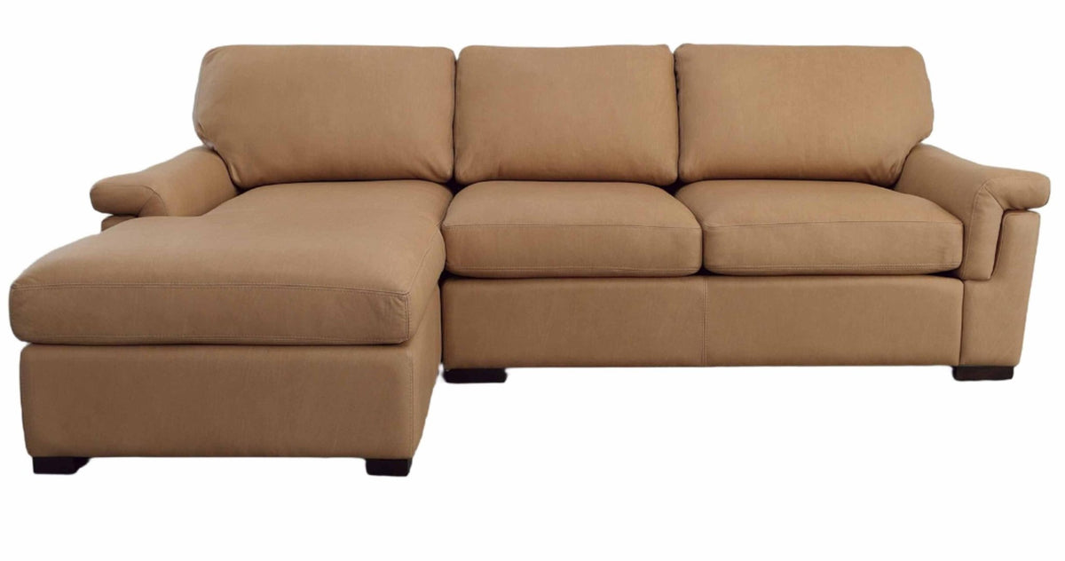 Lusso Leather Sofa With Chaise - Prioka