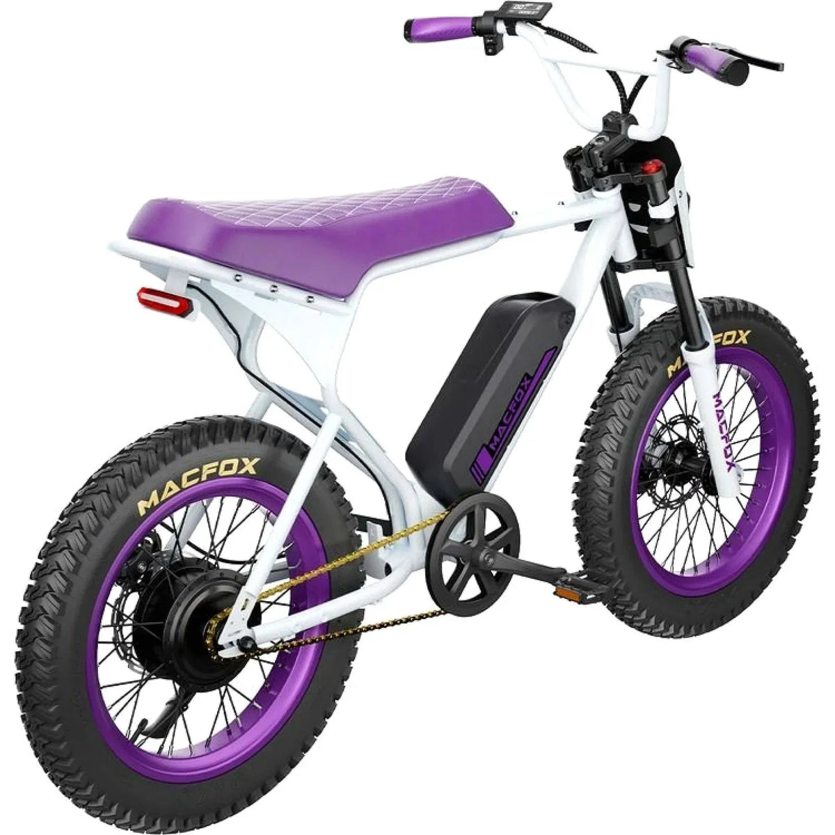 Macfox X1S x Bs.zay Special Edition Electric Bike – Retro Moped Style Fat-Tire E-Bike - Prioka