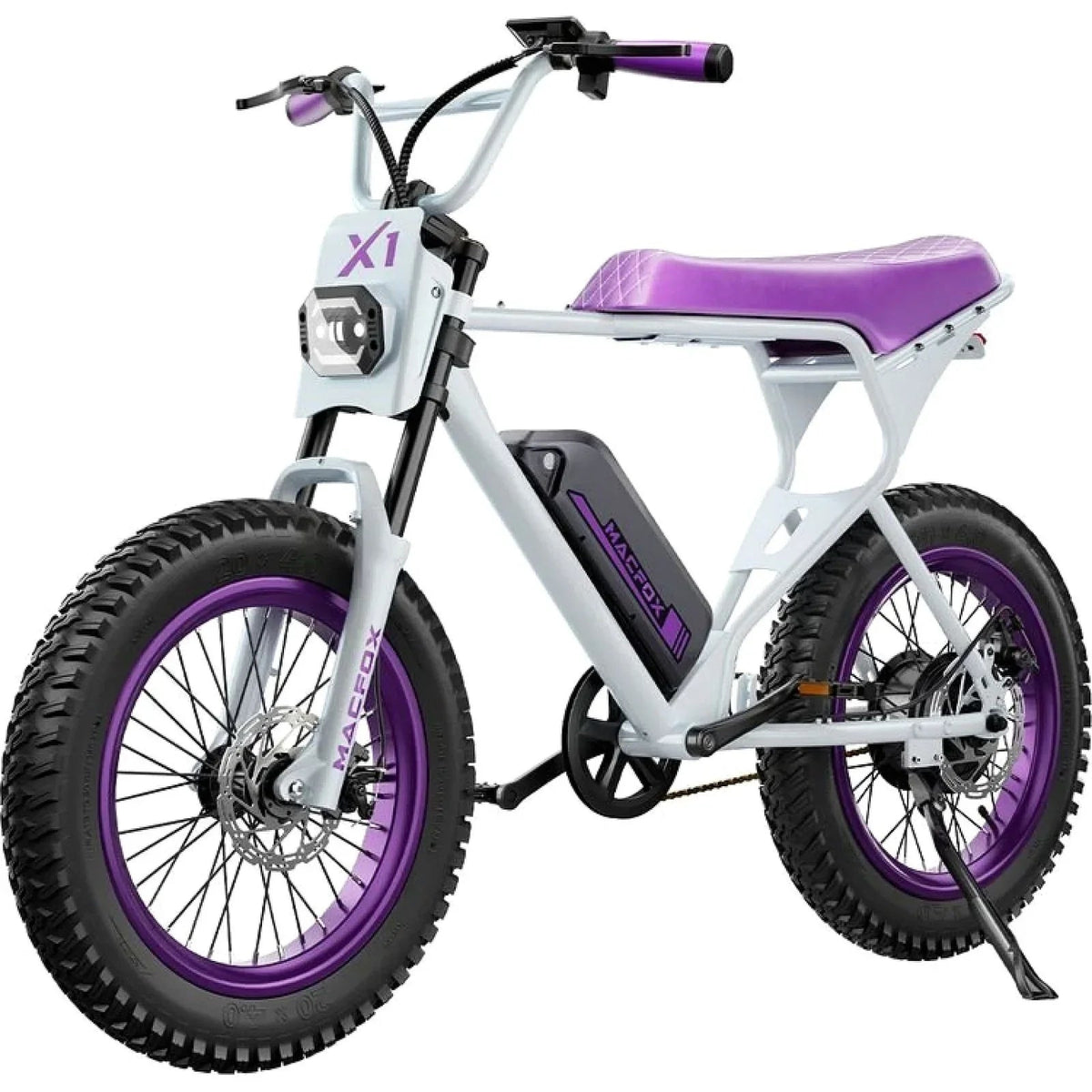 Macfox X1S x Bs.zay Special Edition Electric Bike – Retro Moped Style Fat-Tire E-Bike - Prioka