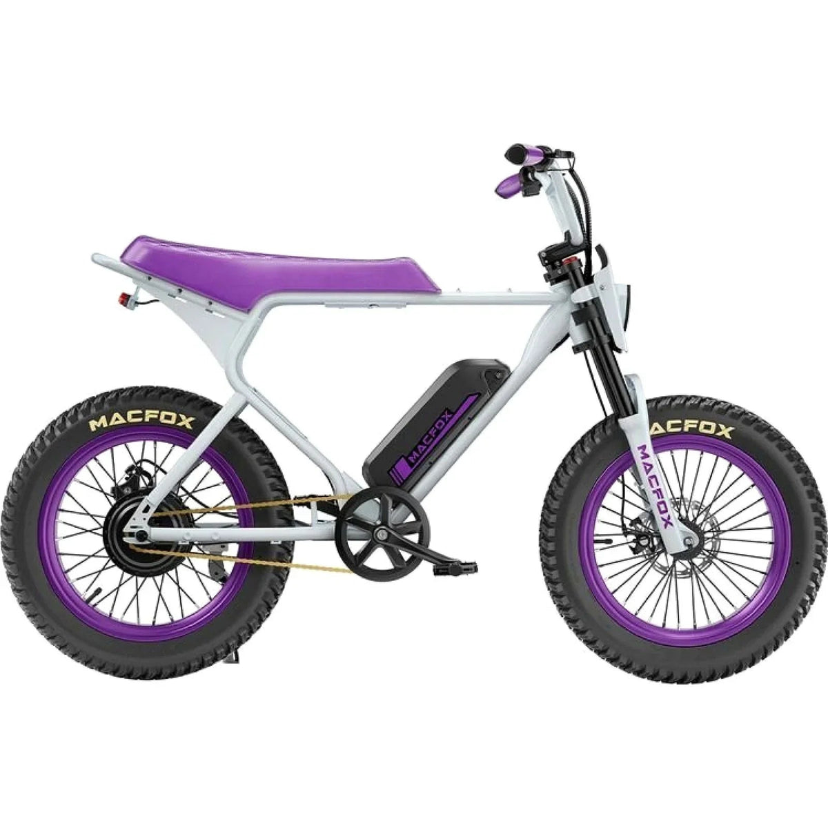 Macfox X1S x Bs.zay Special Edition Electric Bike – Retro Moped Style Fat-Tire E-Bike - Prioka