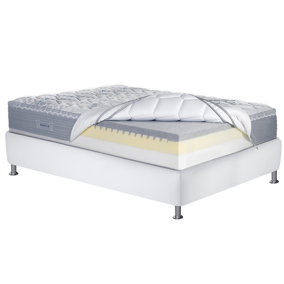 Magniflex MagniStretch Plus 13-Inch Luxury Mattress – Revolutionary Spinal Decompression Technology with Breathable Temperature-Regulating Cover and Medium-Support Italian Memory Foam - Floor Model - Prioka