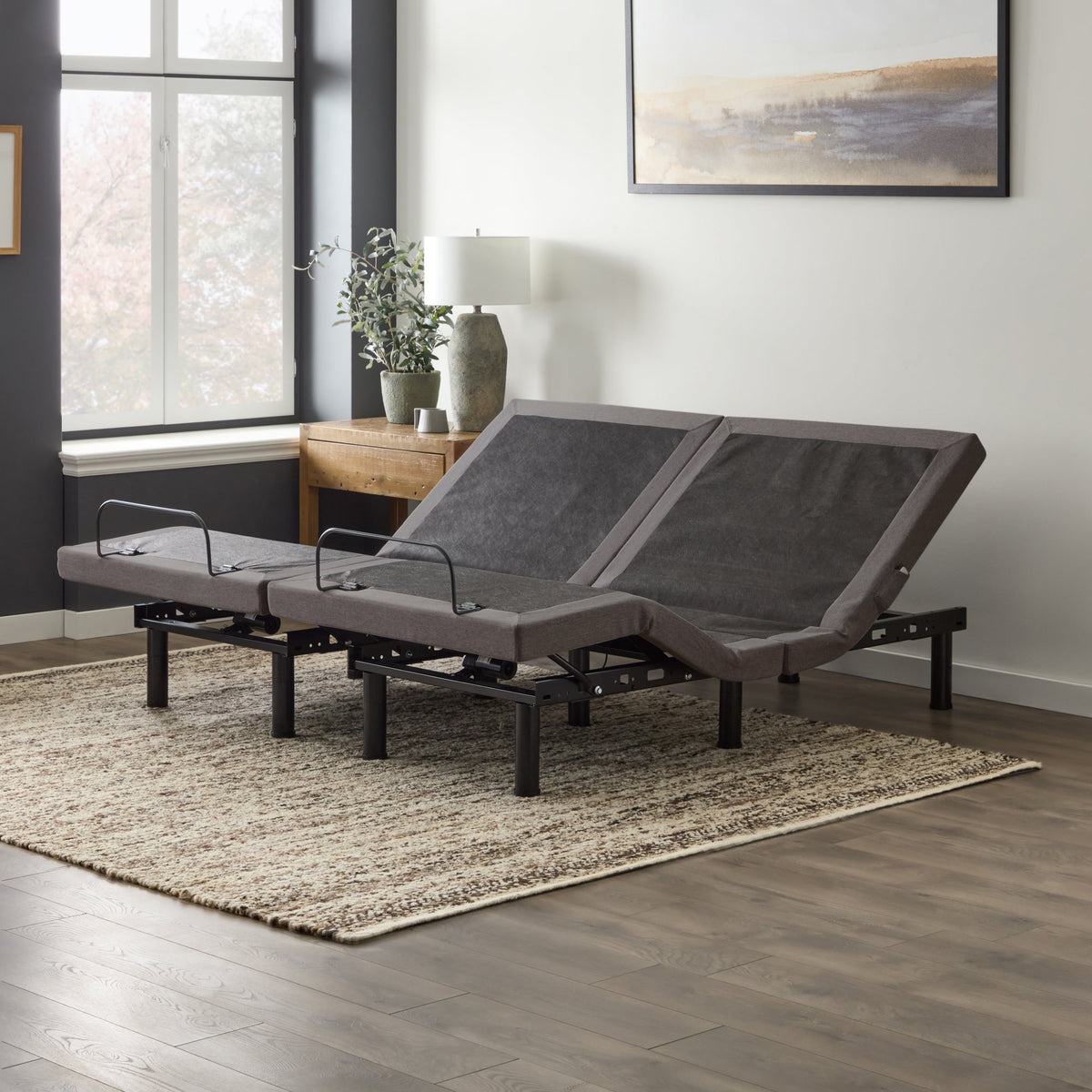 Malouf M455 Smart Adjustable Bed Base - App-Controlled with Massage - Prioka