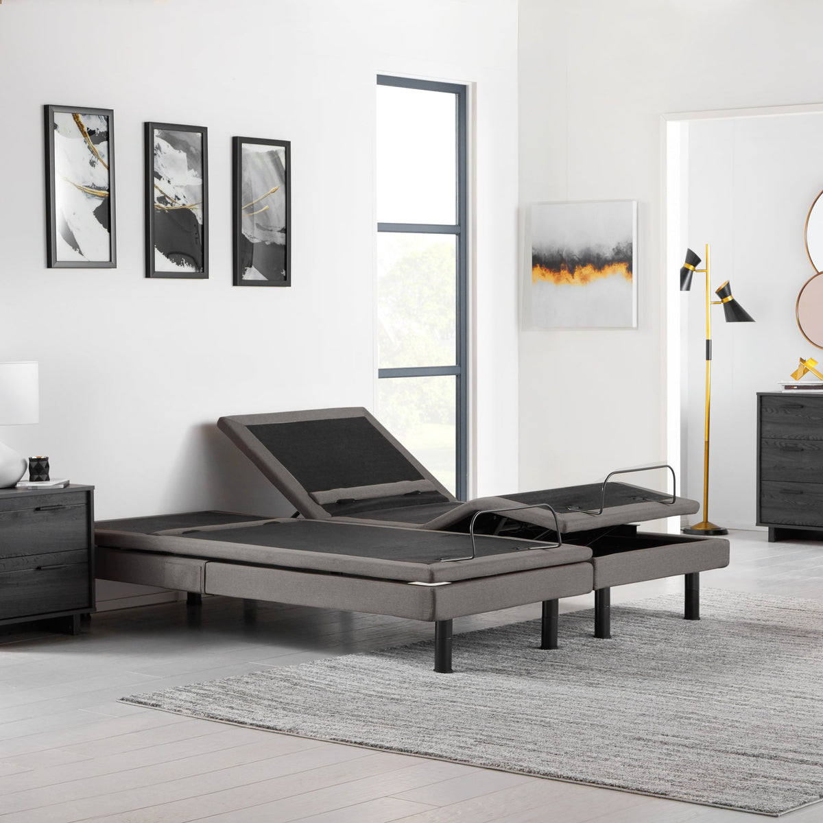 Malouf S755 Smart Adjustable Bed Base - Reach Assist™ & Lumbar Support - Prioka