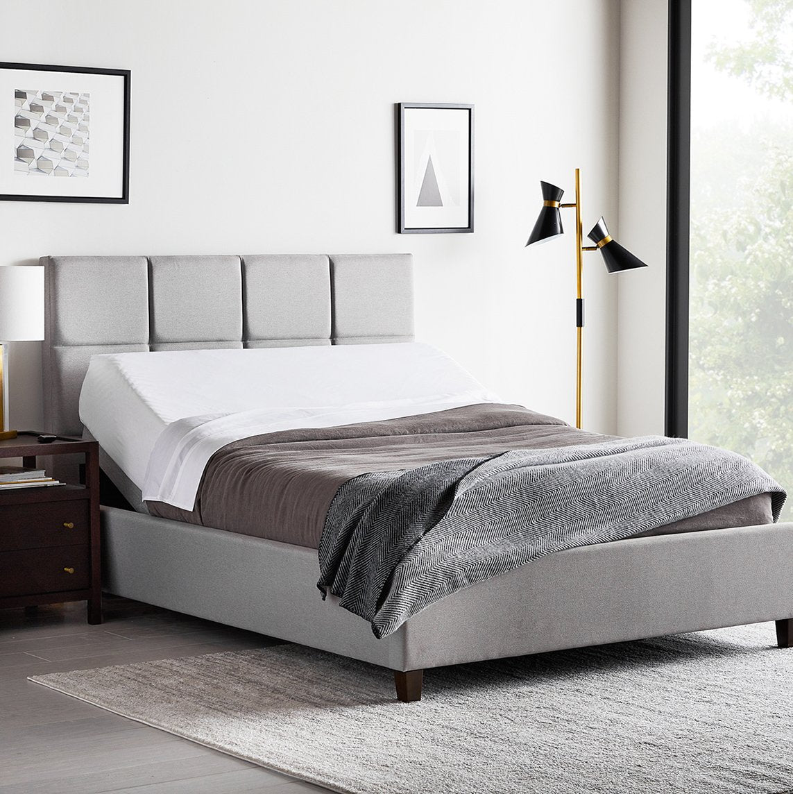 Malouf Structures™ M555 Smart Adjustable Bed Base – 5 Preset Positions including Zero Gravity, Advanced Vibrational Massage, and Bluetooth App Control - Floor Model - Prioka
