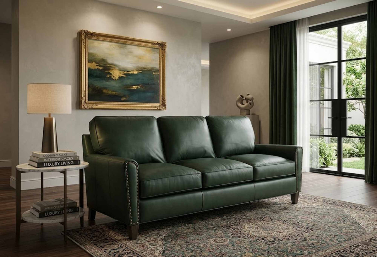 Manning Leather Sofa - Prioka