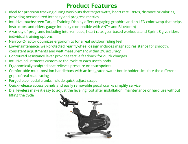 Matrix Training Indoor Cycle Spin Bike - Prioka