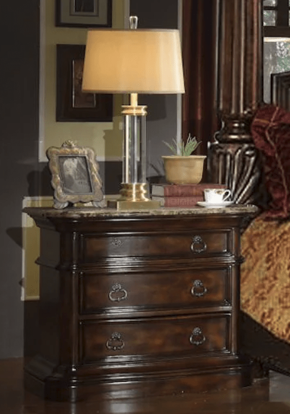 McFerran Home Furnishings B6005 Canopy Bedroom Set – Traditional Carved Solid Wood in Rich Brown Finish - Prioka