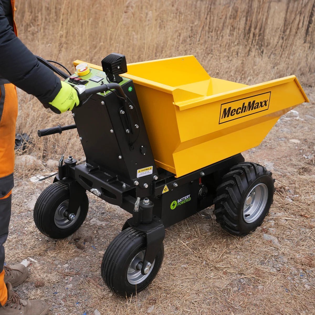 MechMaxx 1100 lb Electric Mini Dumper, 48V 1000W Brushless Motor – Model E50 - Prioka