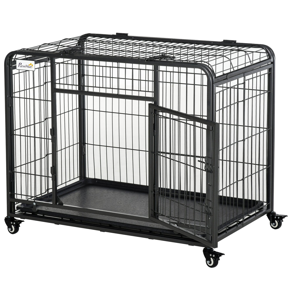 Metal Dog Crate Heavy Duty Kennel with Removable - Prioka
