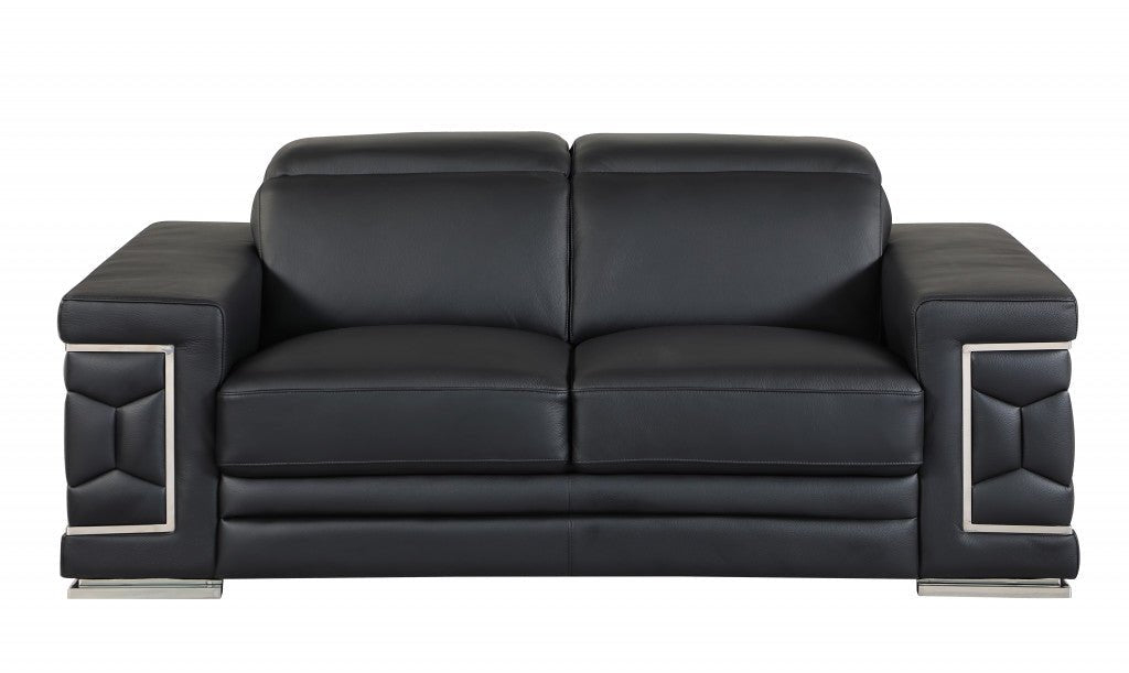 Milan Leather Seating Set – Black - Prioka
