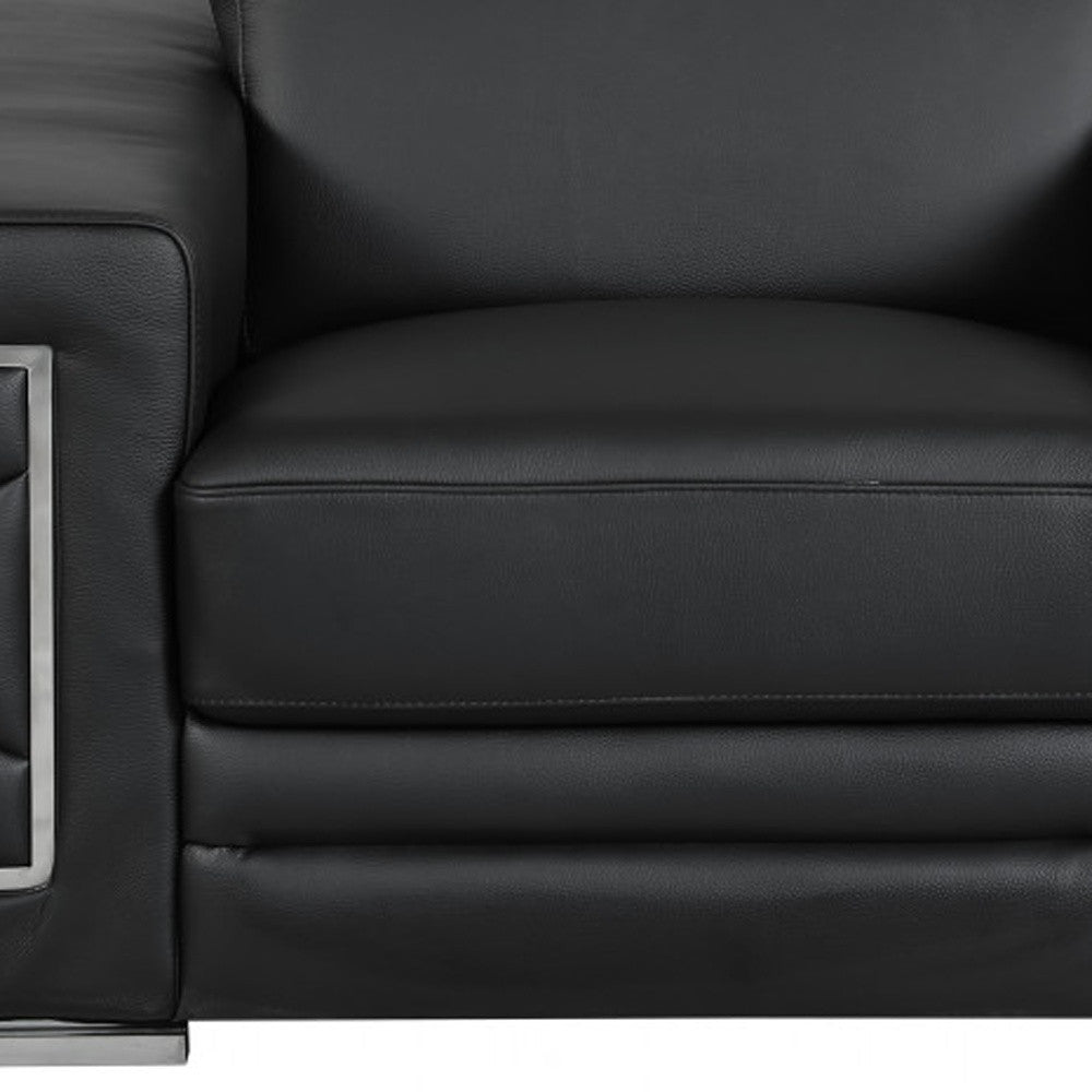 Milan Leather Seating Set – Black - Prioka