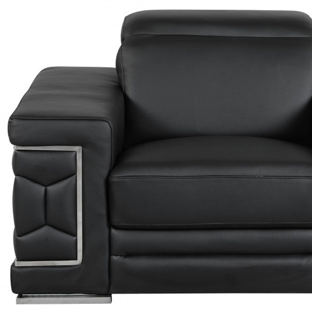 Milan Leather Seating Set – Black - Prioka