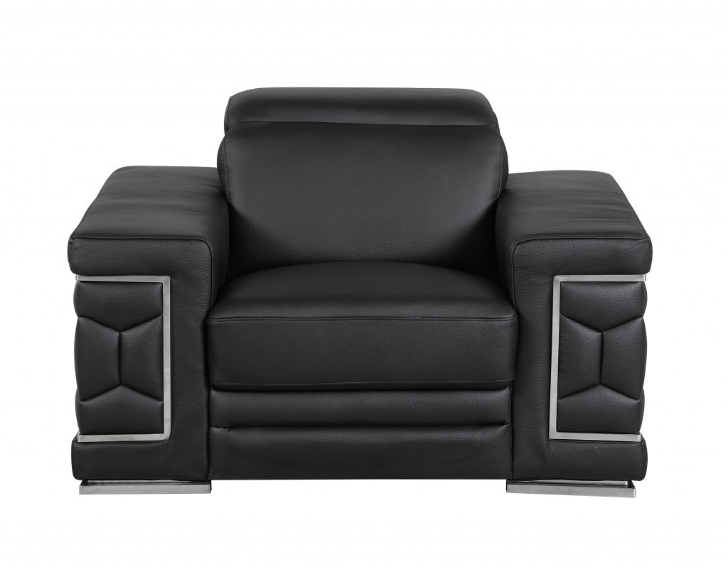 Milan Leather Seating Set – Black - Prioka