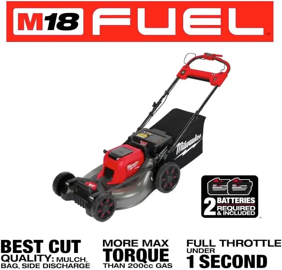 Milwaukee 2823-20 M18 Fuel Self-Propelled Dual Batterys 21-in Walk Behind Mowers - Prioka