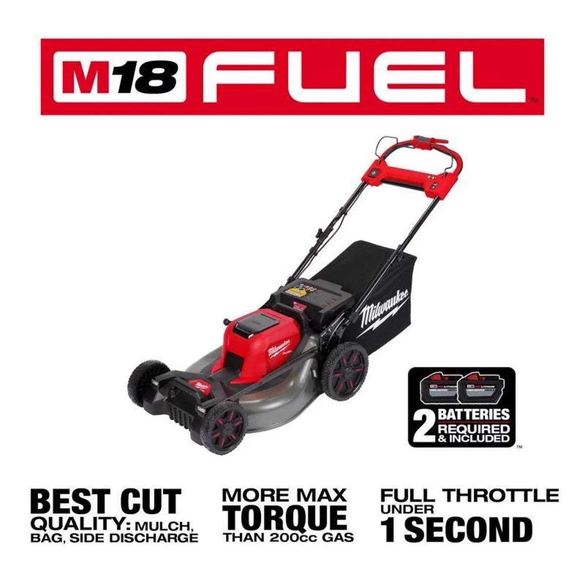 Milwaukee 2823-22HD M18 FUEL Self-Propelled Dual Battery Mower Kits. - Prioka