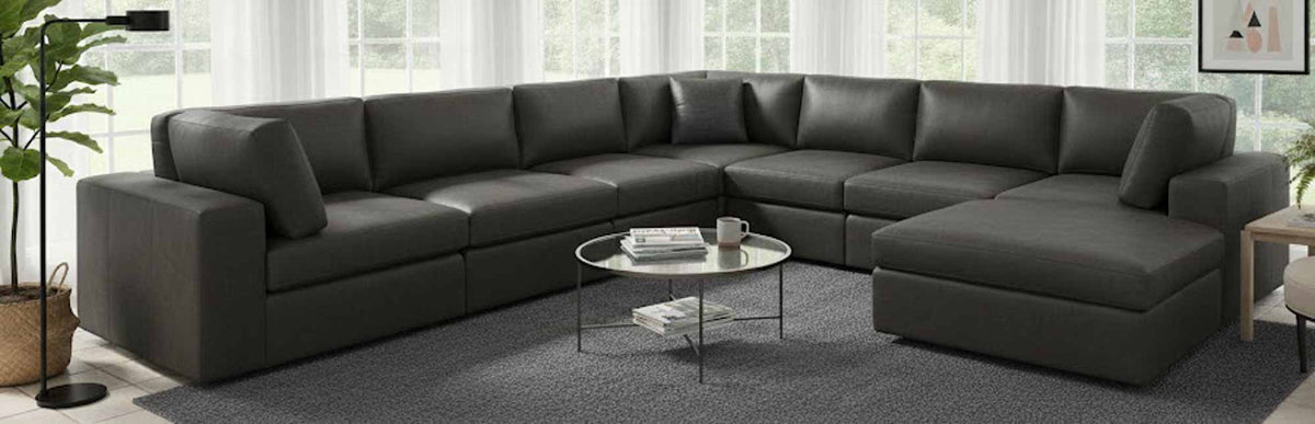 Mod Leather Sectional - Prioka