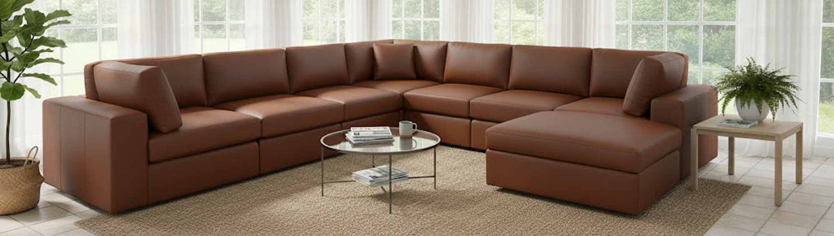 Mod Leather Sectional - Prioka