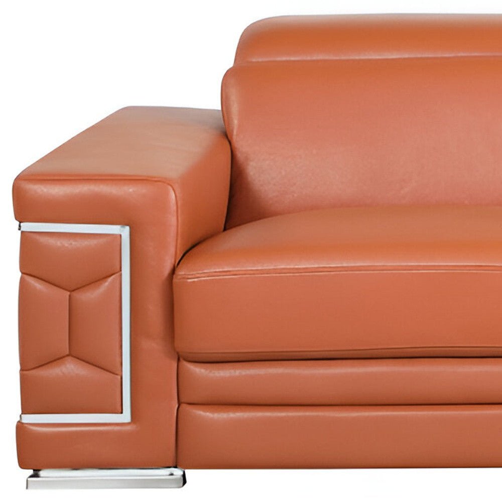 Monaco Leather Sofa – Camel - Prioka