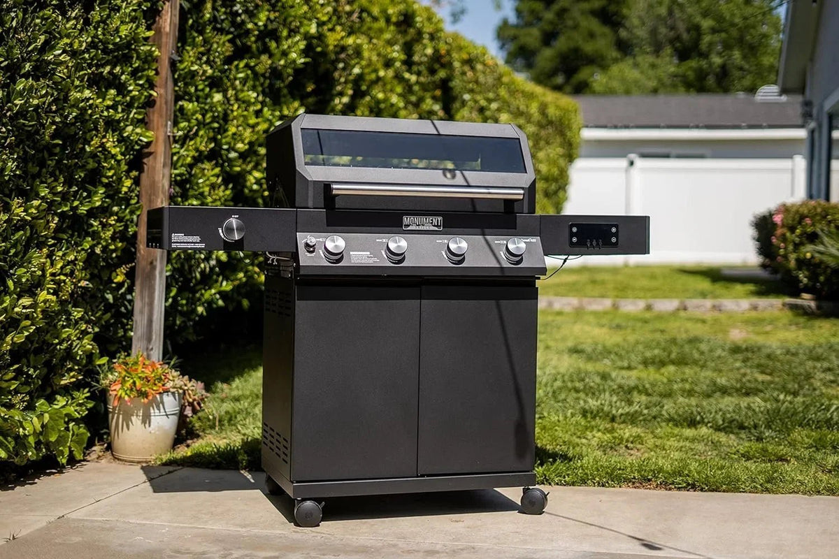 Monument Grills Denali 425 Black Smart Tech Propane Gas Grills - Prioka
