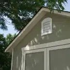 Installed Meridian 8 ft. x 10 ft. Wood Storage Shed with Driftwood Shingles