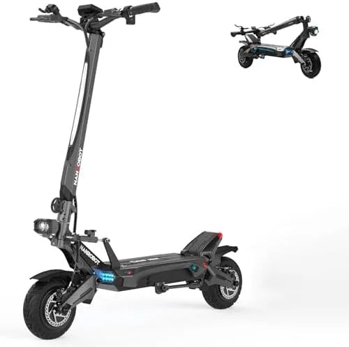 NANROBOT Electric Scooter Adults 50mph Dual Motor Electric Scooter with Suspension 80Miles Range Fast Sports Escooters Folding 10″ Off Road Tires 330LBS Max Loads Complies with UL2272 Certification - Prioka