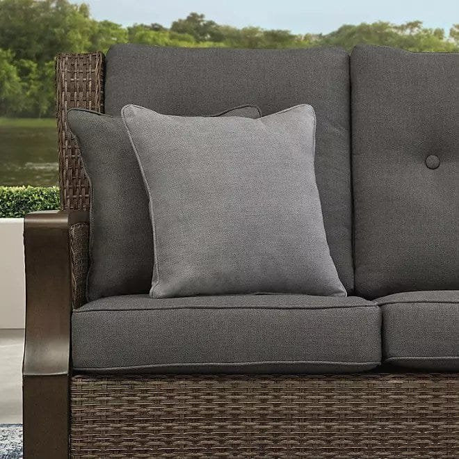 Newcastle 6-Piece Patio Deep Seating Set with Fire Pit – Smoke – Member’s Mark - Prioka
